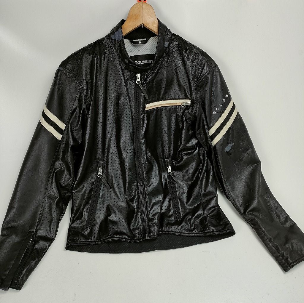GOLDWIN ライダースジャケット シンセティックパンチレザー M