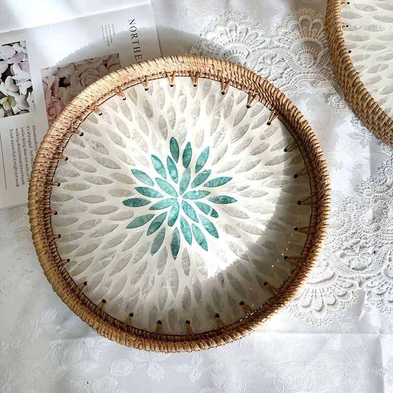 PATURZO GIOVANNI イタリア製 象嵌 トレイ 木製 アンティーク