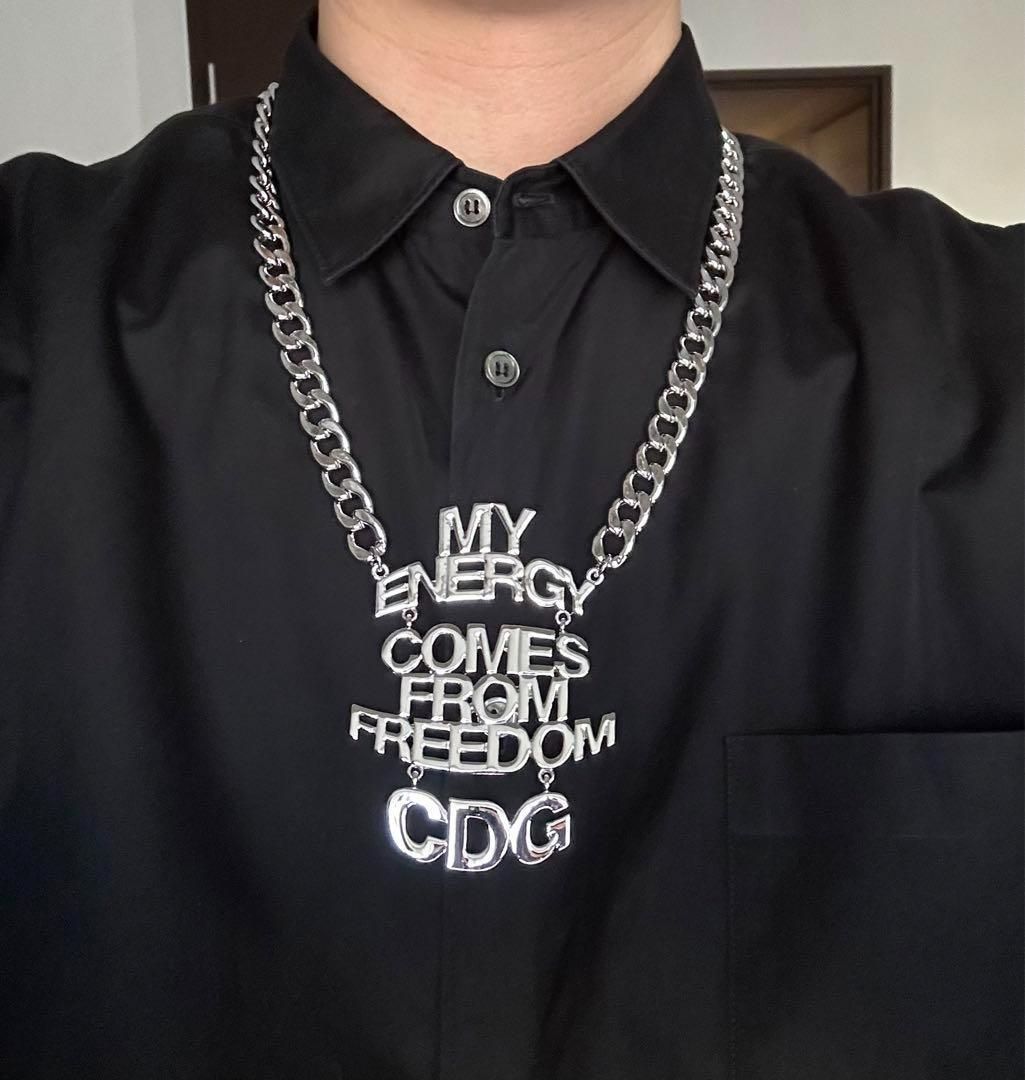 【青山限定品】COMME des GARCONS ロゴ ネックレス 希少/即完□青山限定 コムデギャルソン COMME des GARCONS□メッセージ