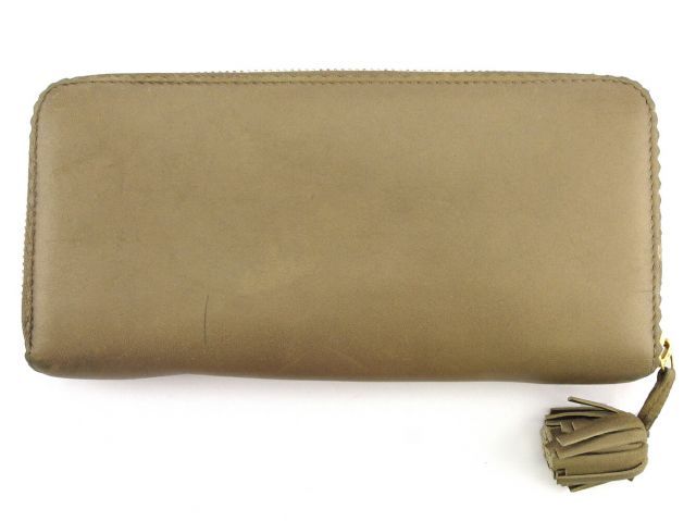 ロエベ ナッパ 長財布 折り財布 タッセル付 アナグラム レザー