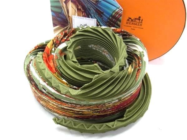 HERMES エルメス カレプリセ プリーツ シルクスカーフ ケニアの真珠 □新品□未使用□ HERMES エルメス PERLES DU KENYA【ケニアの真珠