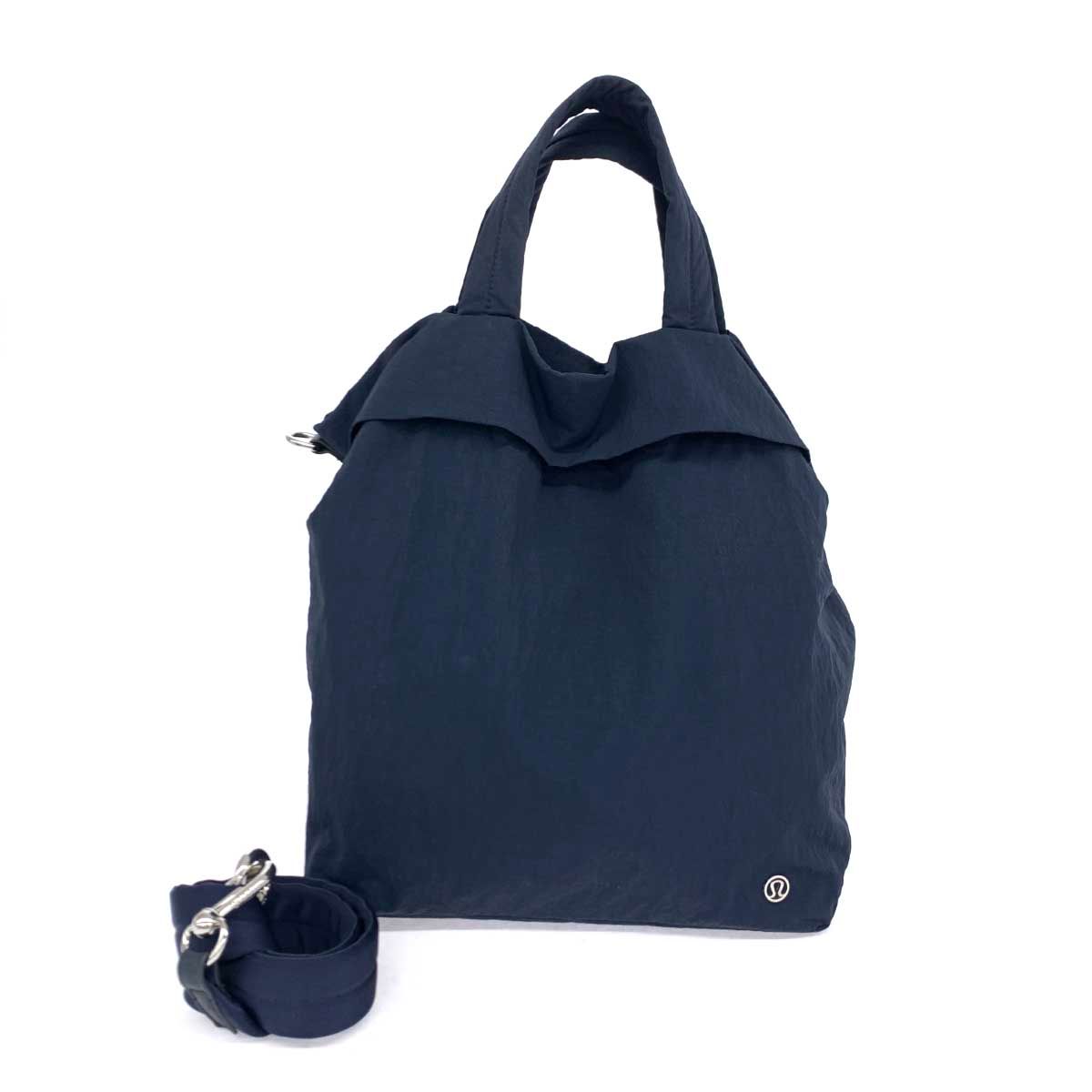 ルルレモン ダークブルー ボストンバッグ ナイロン製 Tote bag ルルレモン バッグ レディース ルルレモン バッグ レディース