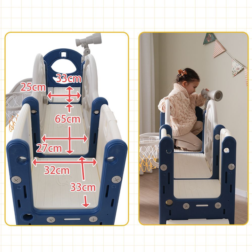 大型キャッスルすべり台｜室内遊具｜スライダー バスケットゴール付｜収納機能｜PP319185CAA