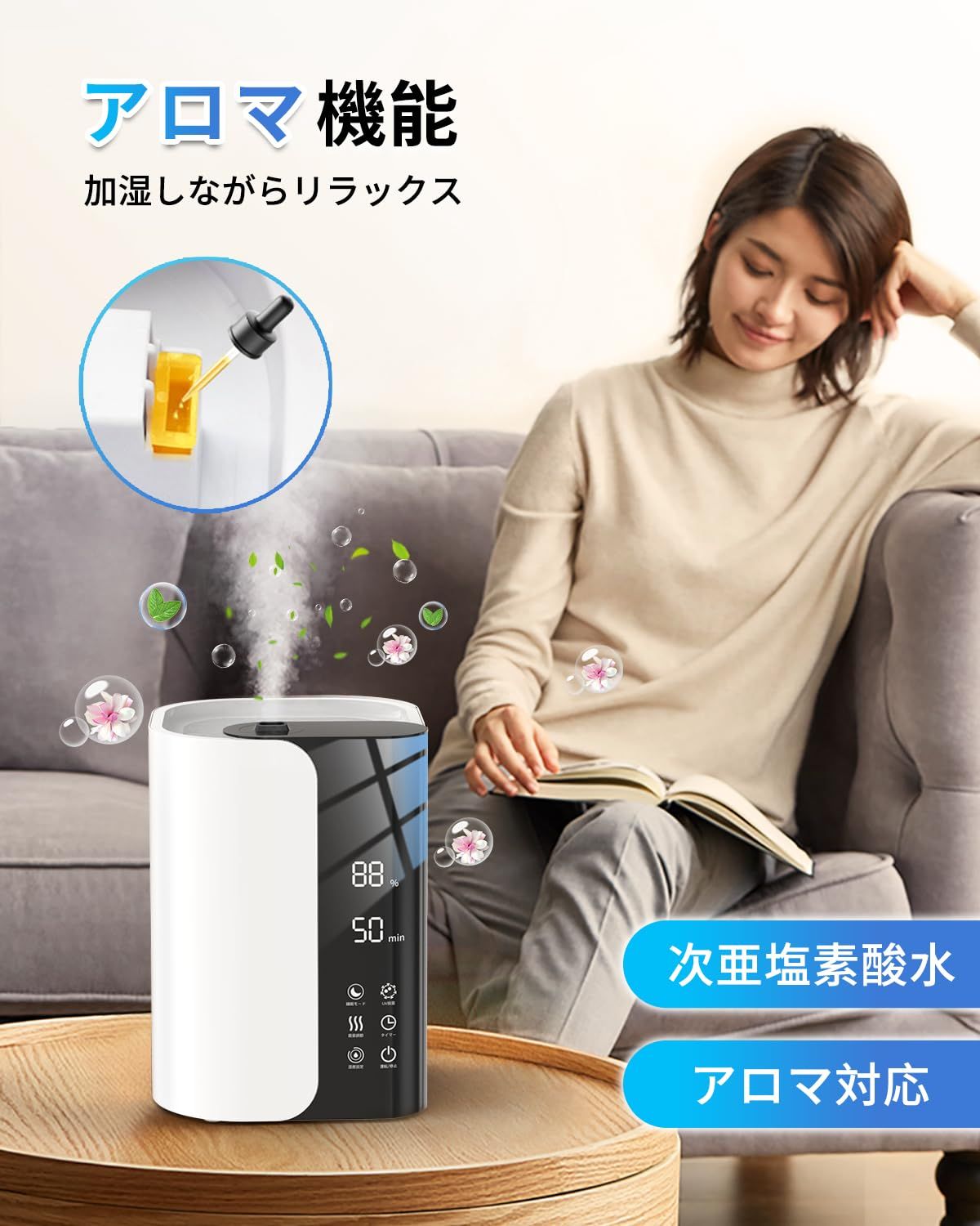 切タイマー付き 吹出口360°回転