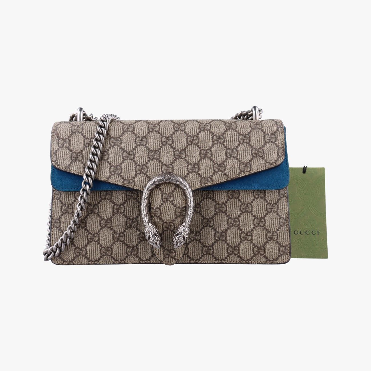 グッチGucciディオニュソスベージュ×ブルーPVCコーティングキャンバス×レザー400249C019790610