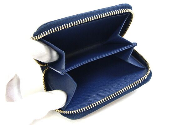 プラダ コインケース 1M0268 ブルー レザー 中古 - メルカリ 