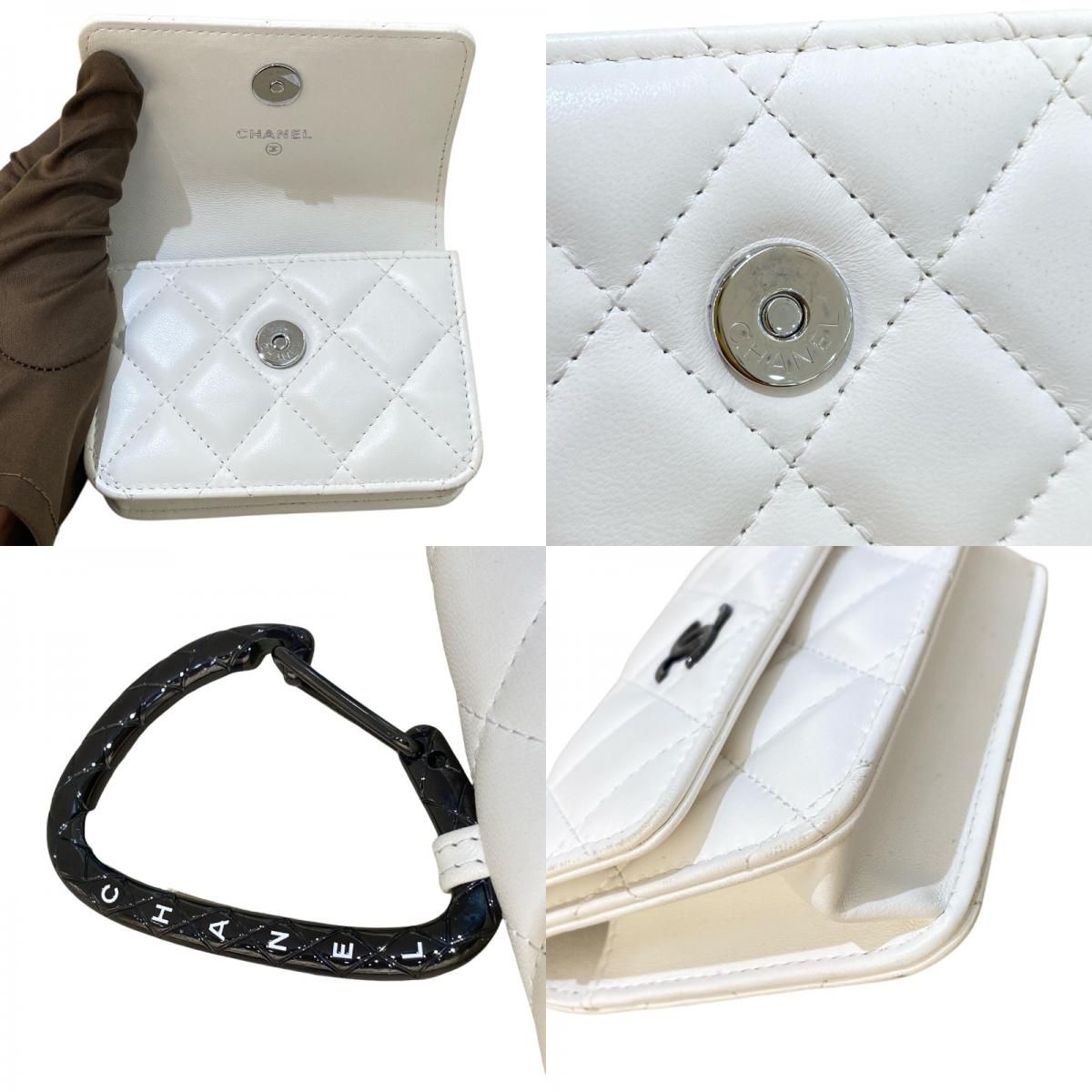 シャネル CHANEL ジュエルフック カードケース AP2397 ホワイト|BK金具 ラムスキン レディース カードケース NICORILABO_COM