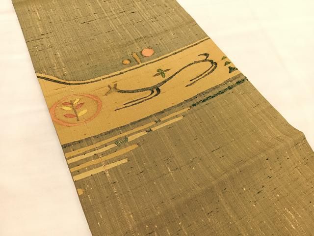 平和屋着物▽西陣 宮階織物 宮繍苑 里葉 付下げ 単