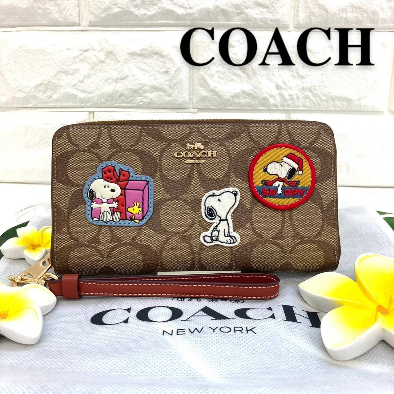 ☆お値下げ☆　COACH　コーチ　シグネチャー　ピーナッツ　スヌーピーコラボ　長財布　TB-0021