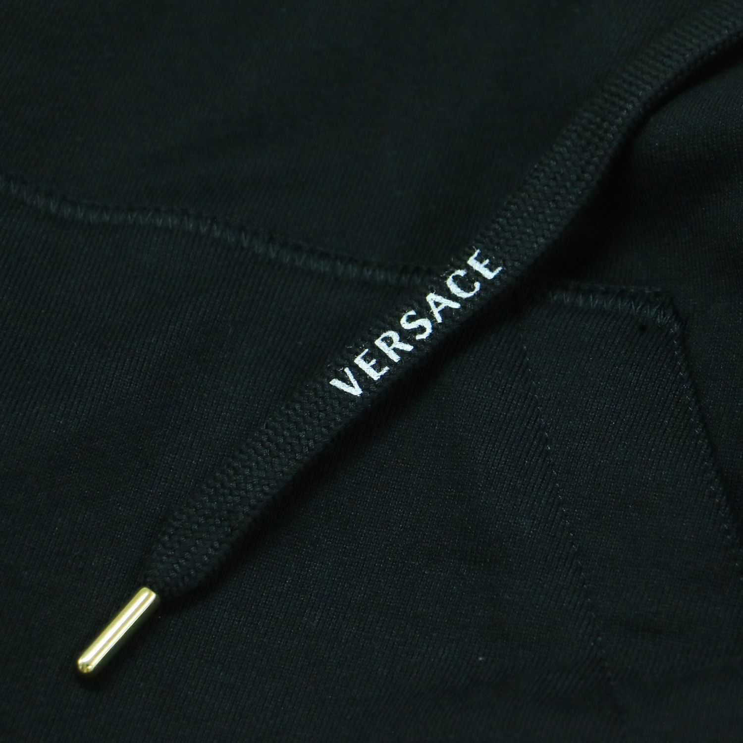 美品】VERSACE ヴェルサーチ パーカー ブラック 黒 サイズ:36 XXS