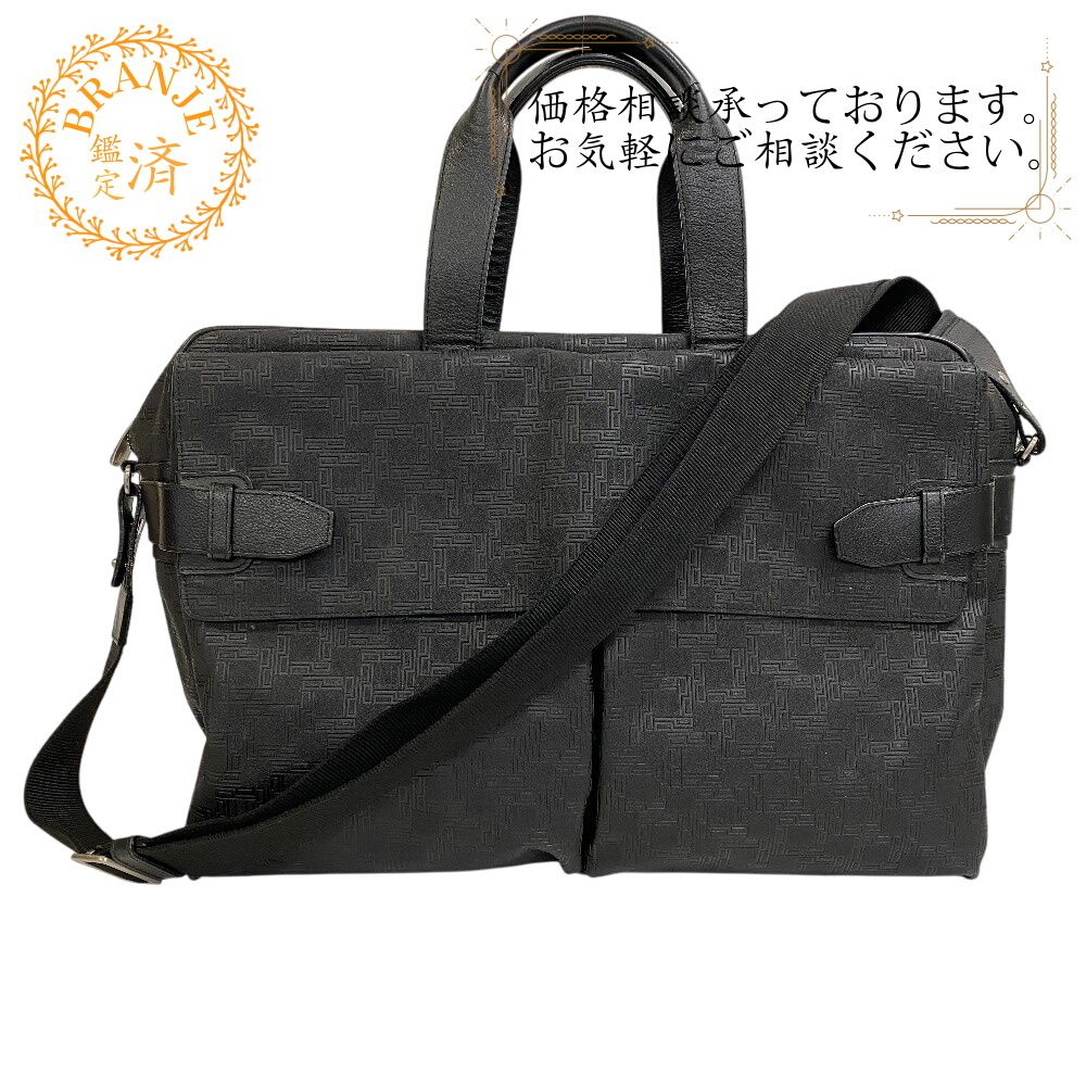 【美品】dunhill キャンバス シボ革 ボストンバッグ 2way 底鋲 dunhill 超美品 ダンヒル DUNHILL 現行ロゴ Adv8 Medium Holdall