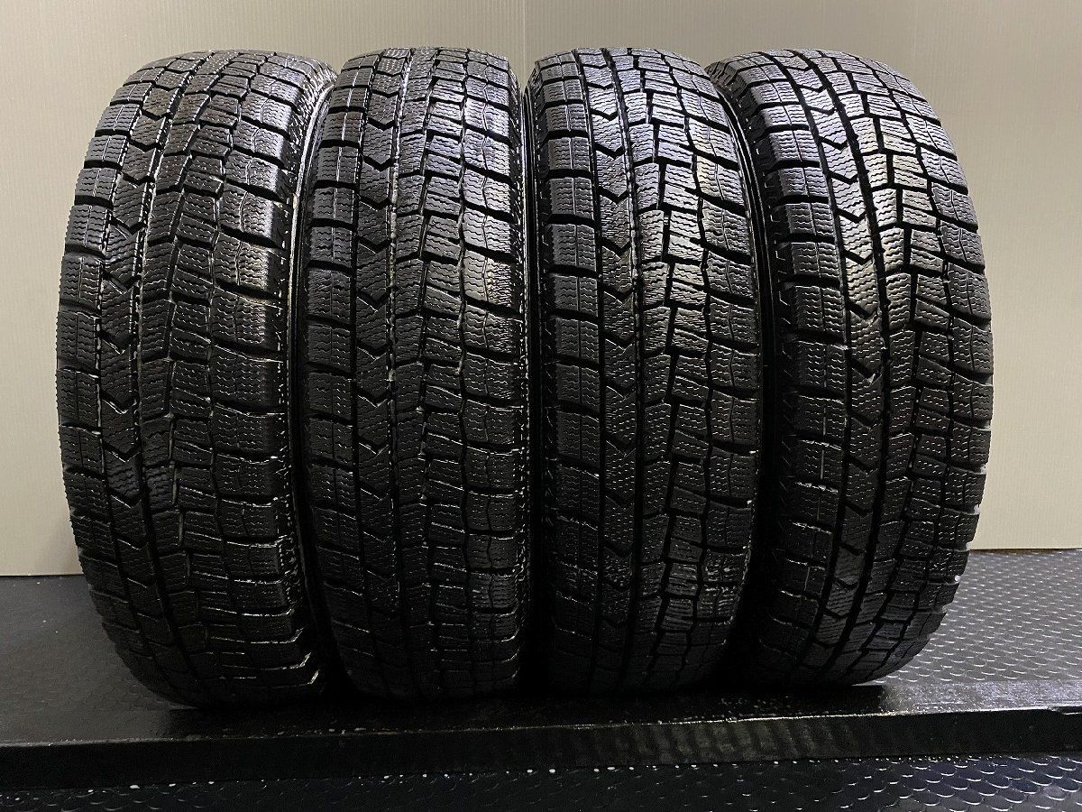 DUNLOP WINTER MAXX WM02 155 65R14 14インチ スタッドレス 4本 20年製 バリ溝 ピクシススペース フ ウェイク ミライース等 KTH385