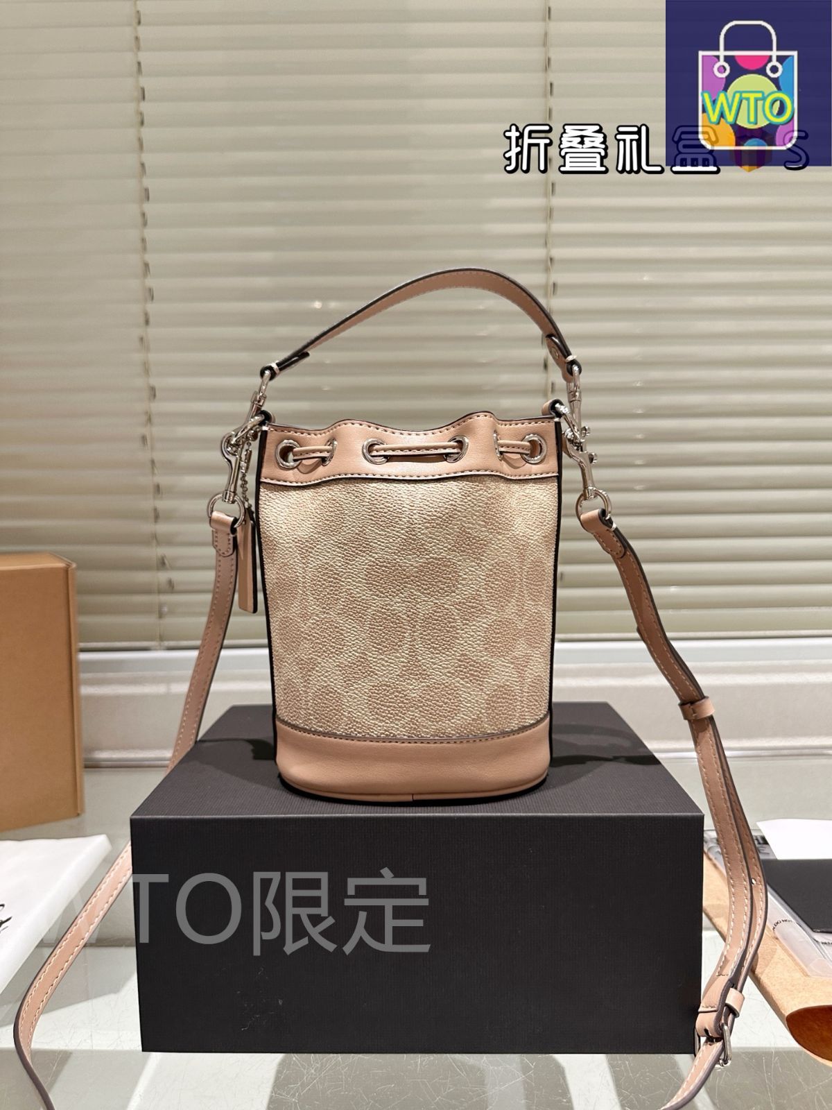 今日WTO】Coach コーチ デンプシー15 ミニバケットバッグ 抽ひも