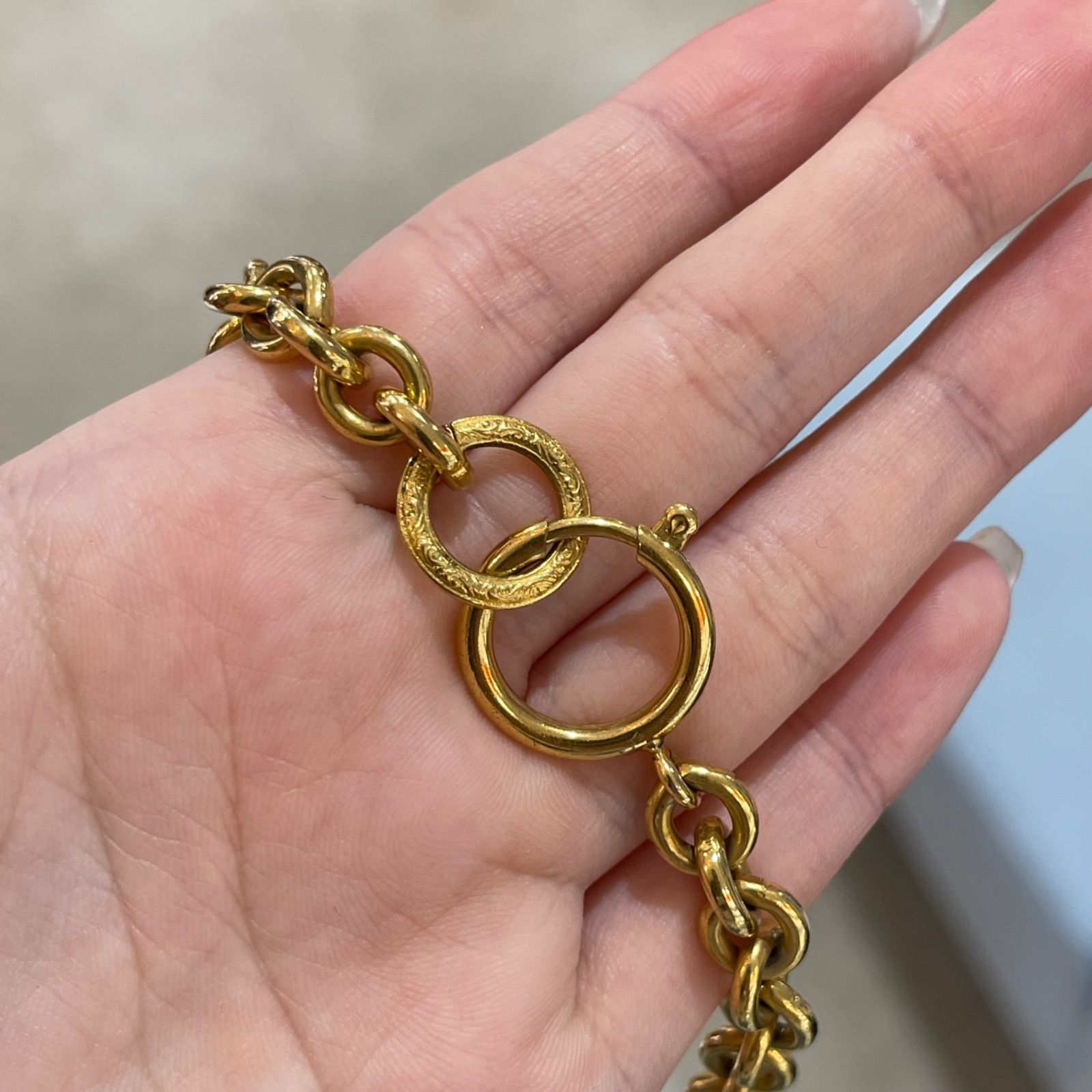 極美品】CHANEL シャネル 94P ココマーク ラウンドネックレス メタル 