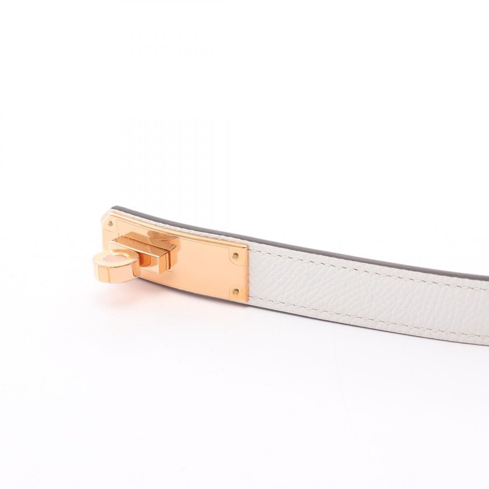 エルメス HERMES ベルト ケリーベルト ホワイト/ブラウン その他 