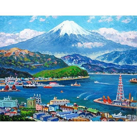 油彩画 洋画 油絵額縁付きで納品対応可 高し F10号 「清水港より富士」 半澤 国雄 売買されたオークション情報 落札价格 【au  payマーケット】の商品情報をアーカイブ公開