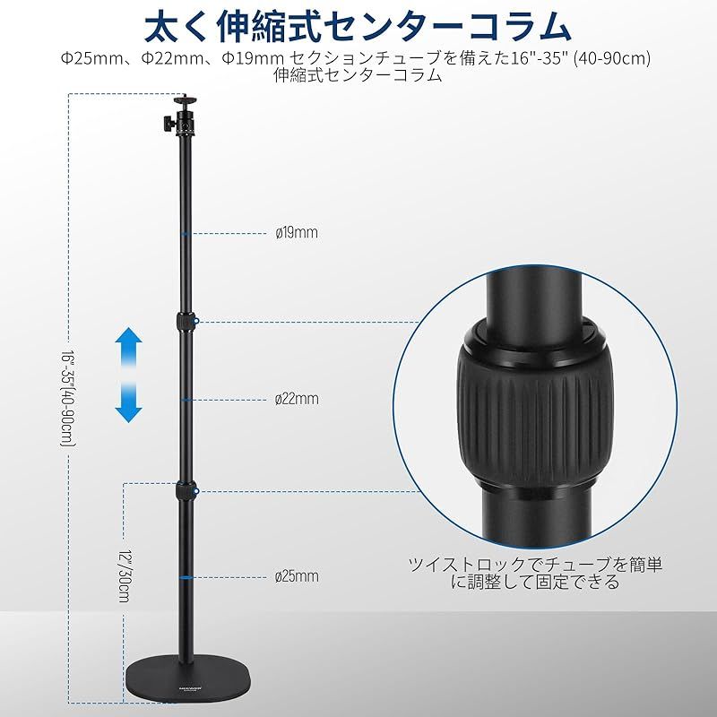 アクションカメラマウント ボールヘッド