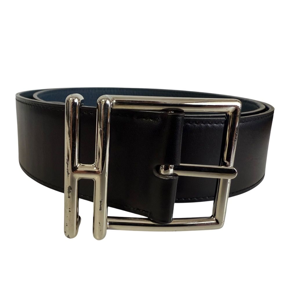 美品 HERMES エルメス Nathan ネイサン H金具 カーフ×トリヨン レザー  