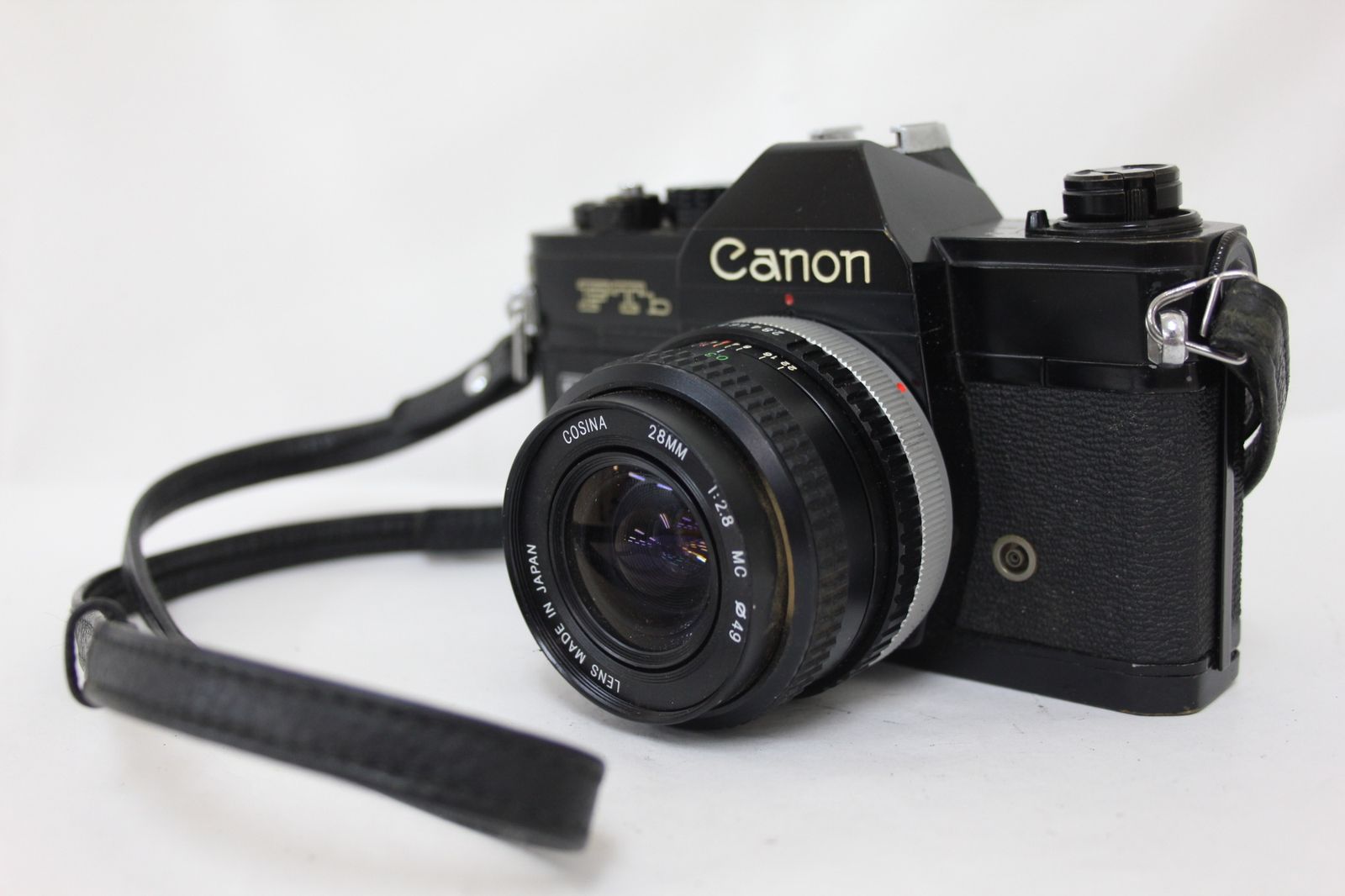 返品保証 キャノン Canon FTb ブラック Cosina 28mm F2.8 MC ボディレンズセット M5251
