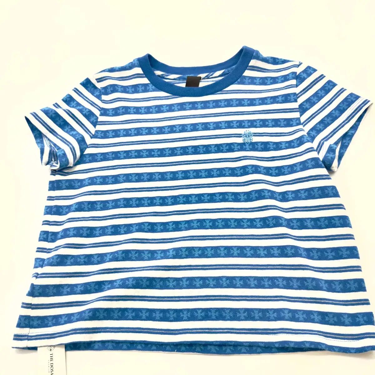 トリココムデギャルソン tricot COMME des GARCONS AD2020 リトルチャイナgirl切り替え Tシャツ カットソー 総柄 半袖 S グレー 水色 TG-T0 tricot COMME des GARCONS（トリココムデギャルソン）Tシャツ