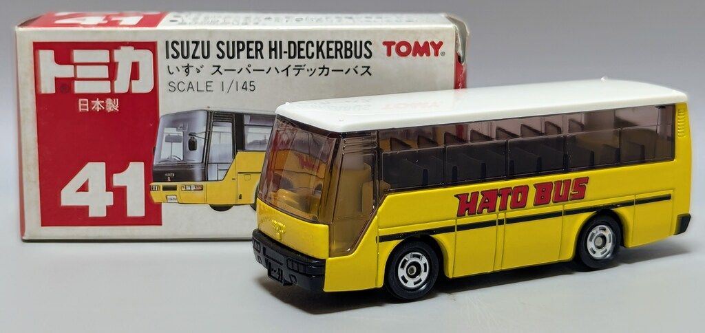 TOMY(赤) 赤箱 トミカ いすゞ スーパーハイデッカーバス 41 - メルカリ