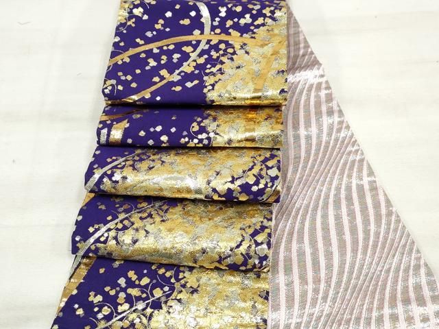 平和屋着物○男性 両面 角帯 霞文 正絹 逸品 DAAT0222ob