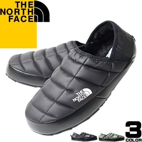 ノースフェイス THE NORTH FACE モックシューズ シューズ スリッポン ルームシューズ スリッパ サーモボール ミュール メンズ 2025年秋冬 冬 あったか アウトドア ブランド 大きいサイズ 迷彩 カモ NF0A3UZN