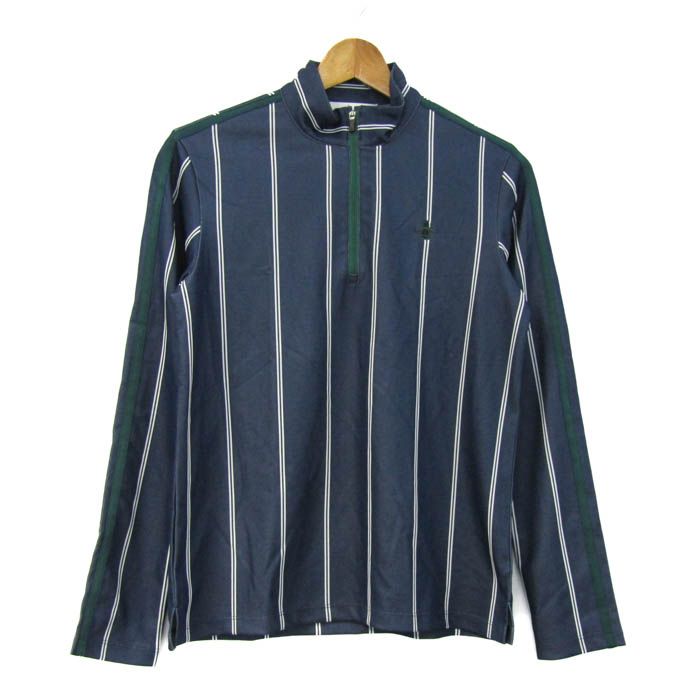 マンシングウェア ポロシャツ トップス 長袖 ストライプ柄