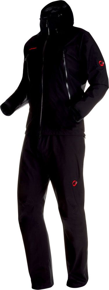 マムート MAMMUT アウトドア クライメイト レイン スーツ AF メンズ CLIMATE RainーSuit AF Men レインウエア ハードシェル 登山 クライミング 軽量 防水 雨天 101026551 0052 BLACK-BLACK