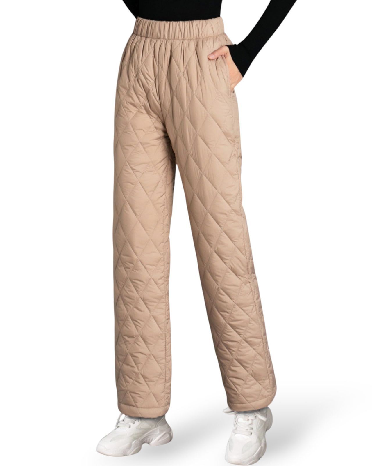 暖かい ロングパンツ ダウンパンツ 防寒 防風 ダウン 羽毛パンツ スリム ストレート 冬 厚手 爆暖 軽量 暖パン あったかパンツ 股上深め 暖かパンツ ボトムス