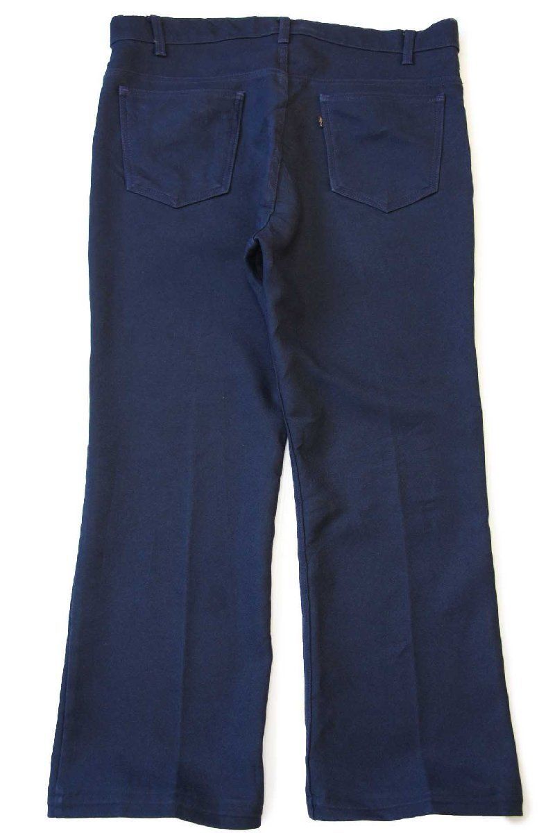 90s USA製 Levi'sリーバイス 517 ポリエステルパンツ 紺 w38☆84