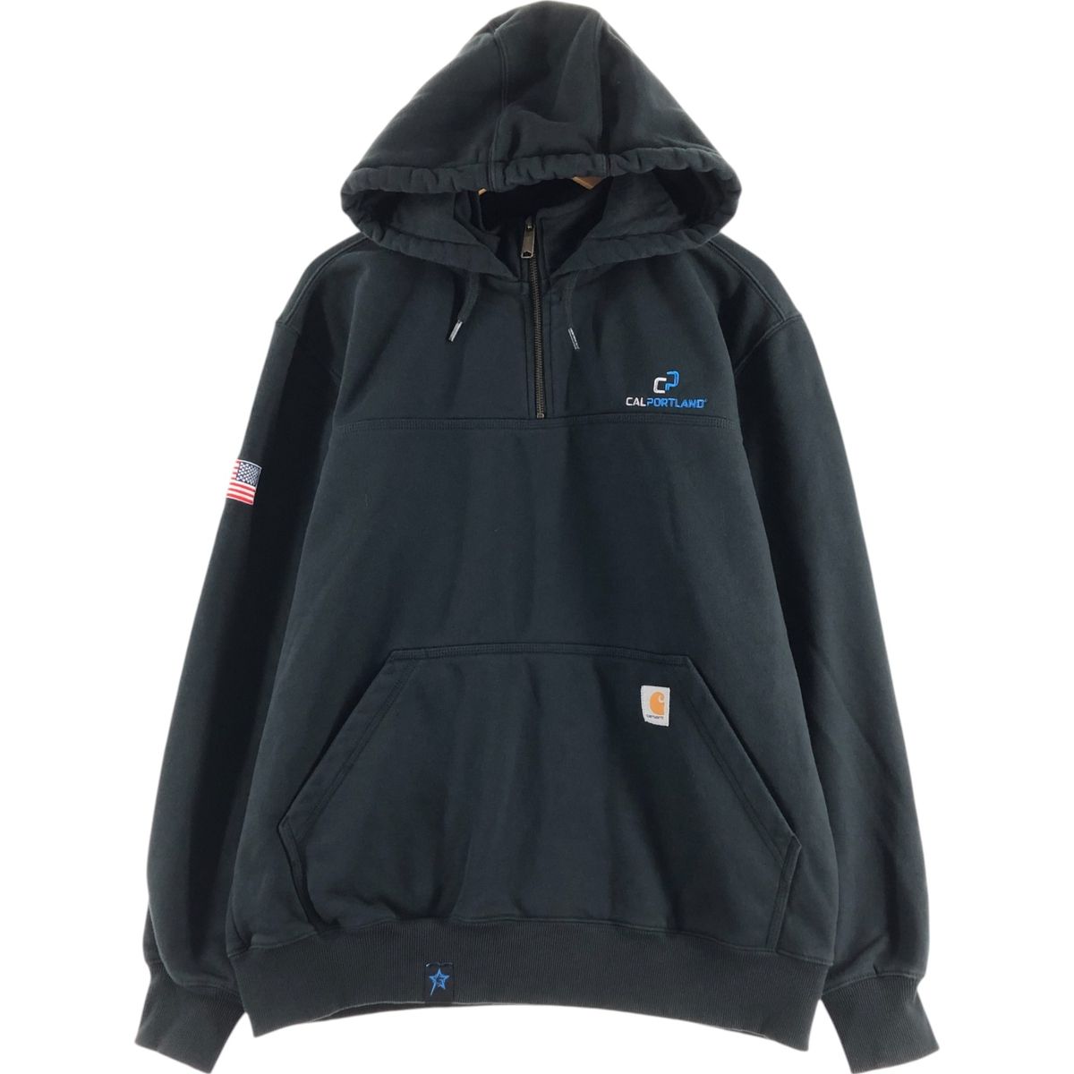 古着 カーハート Carhartt RAIN DEFENDER ハーフジップスウェットシャツ トレーナー メンズL相当/eaa489769