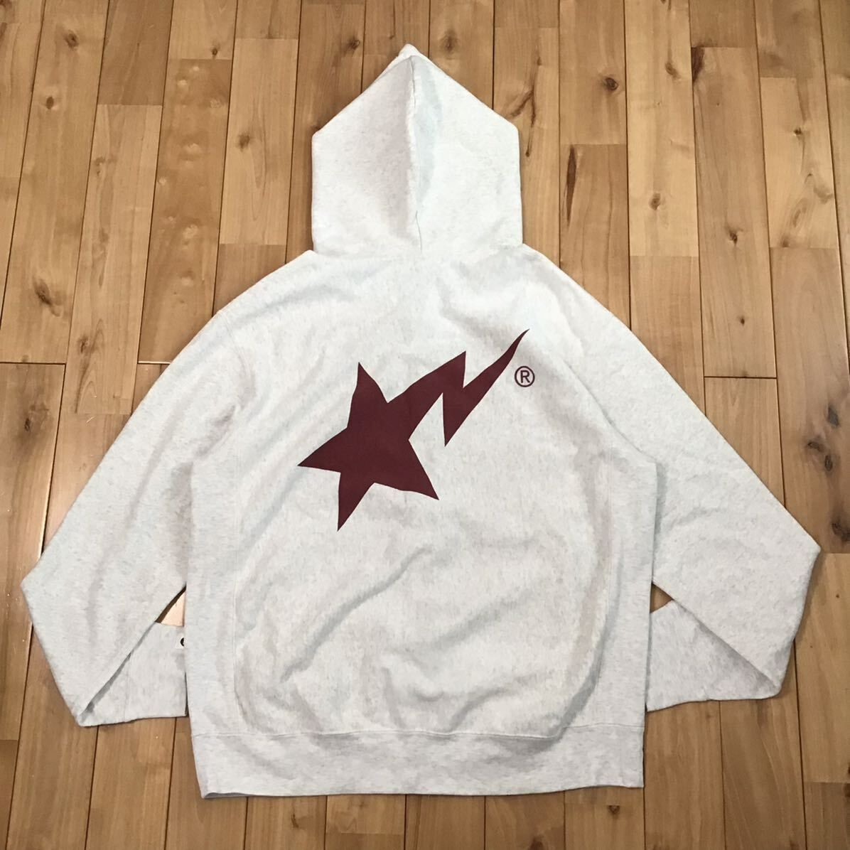 BAPESTA LOGO パーカー Lサイズ ライトグレー a bathing ape