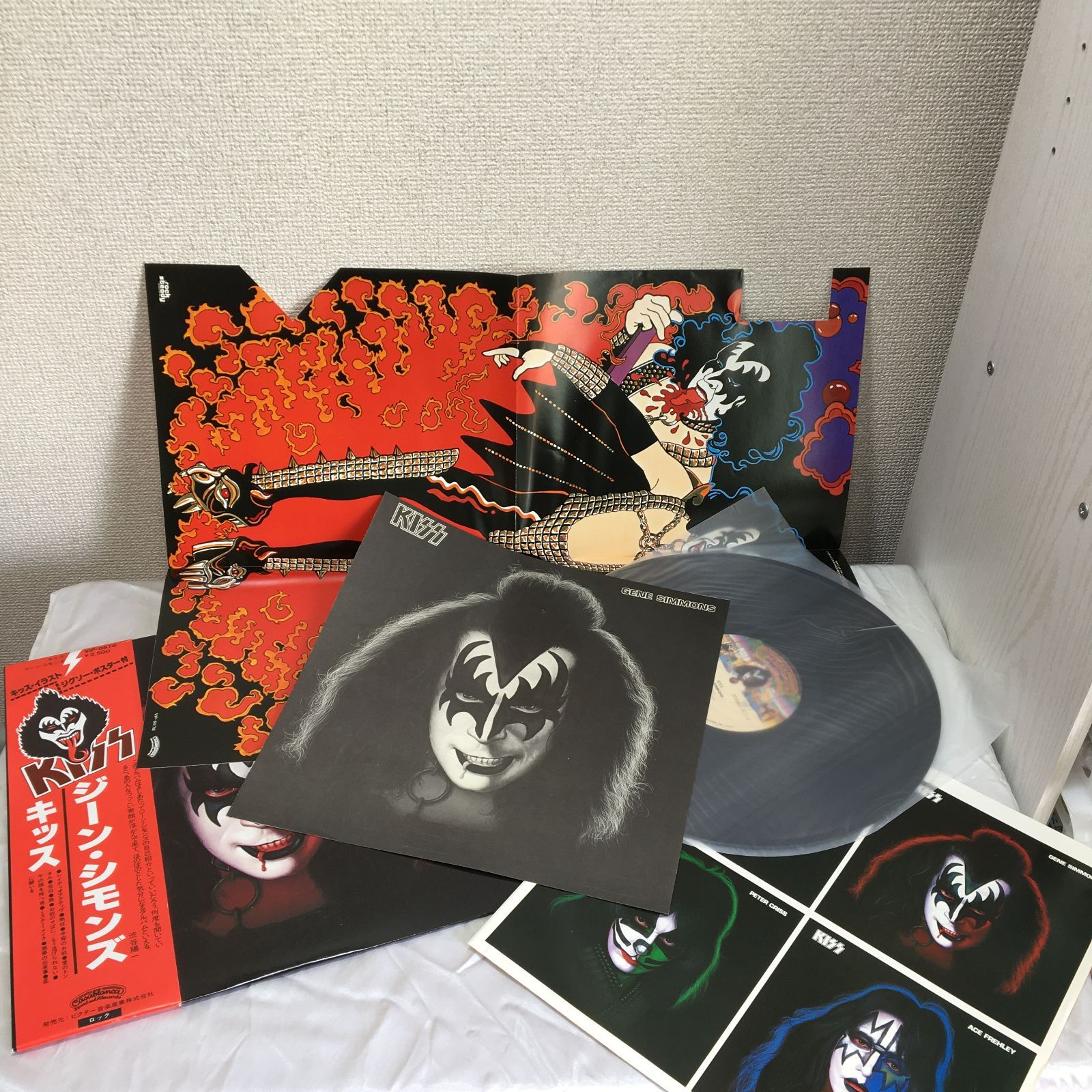 KISS ボックス箱付 4LP KISS ソロ 帯付LP ４枚 ジグゾーポスター付 レコード BOX キッス - メルカリ