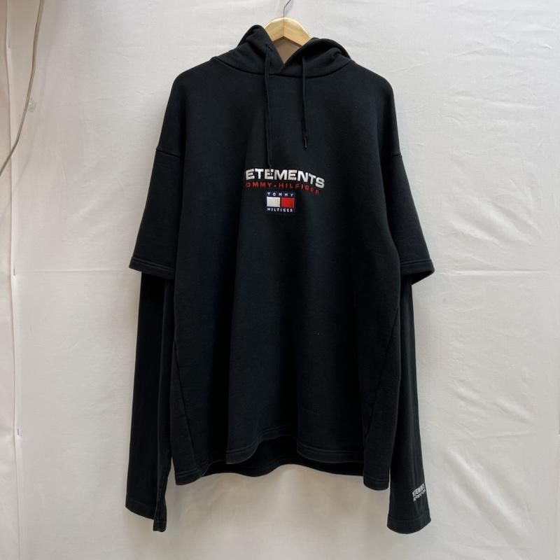 Vetements×tommy レイヤードプルオーバーパーカー xs VETEMENTS