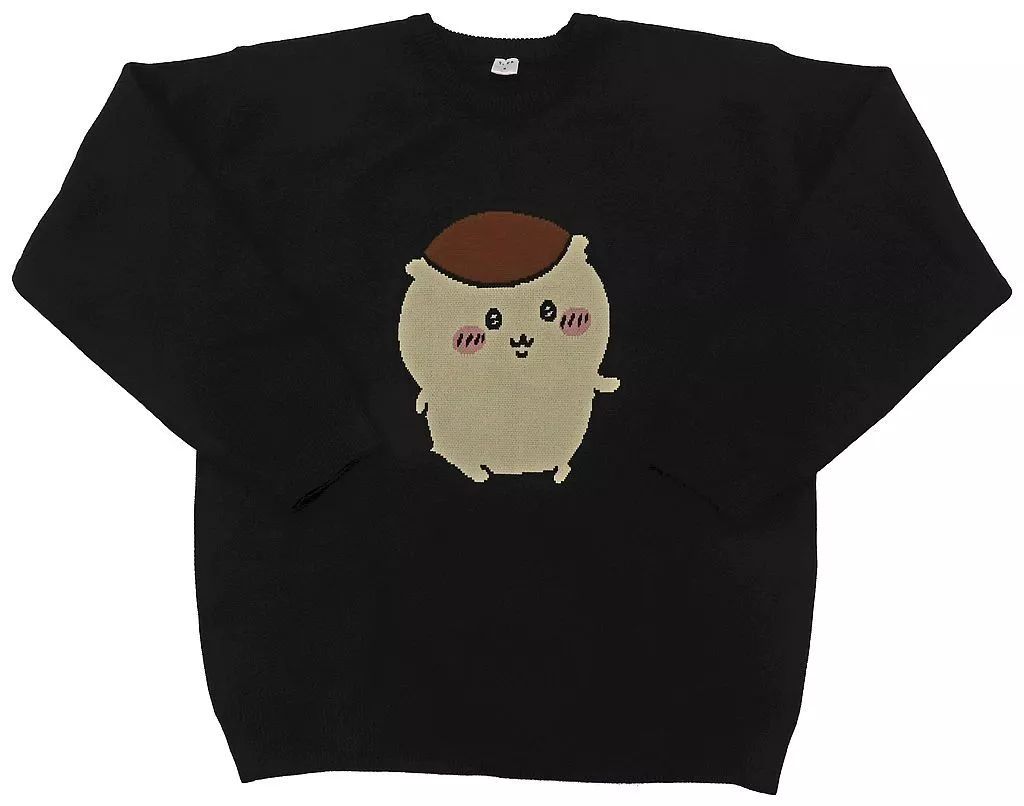 【中古】アウターウェア くりまんじゅう メンズニット ブラック Mサイズ 「ちいかわ なんか小さくてかわいいやつ×しまむら」