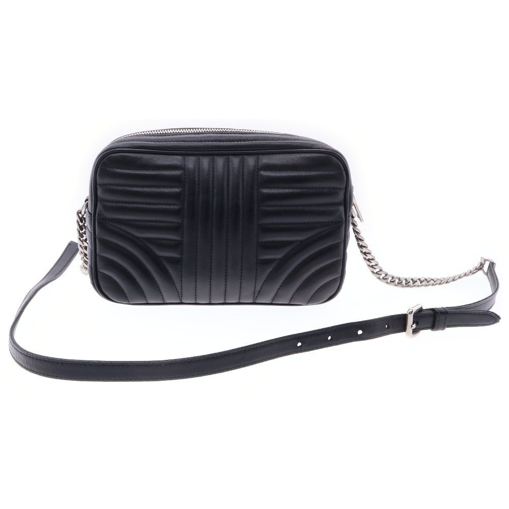 PRADA (プラダ) ダイアグラム チェーンショルダーバッグ 黒 レザー  