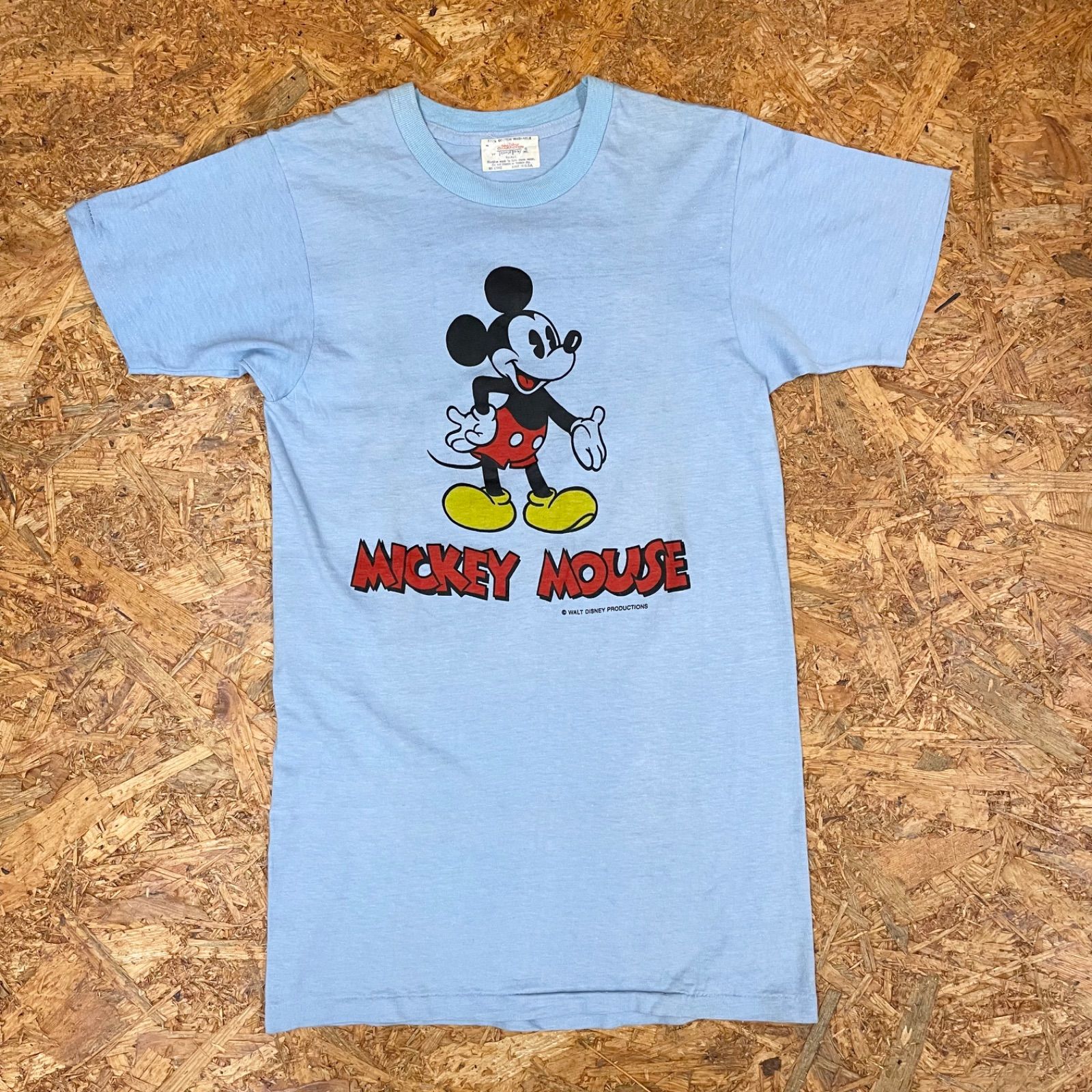 USA製 ' 70s MICKEY MOUSE 両面プリントTシャツ S ライトブルー Tropix Togs製 70年代 オールドミッキー 反転  ディズニー Disney ヴィンテージ ビンテージ ユーズド USED 古着 MADE IN USA - メルカリ