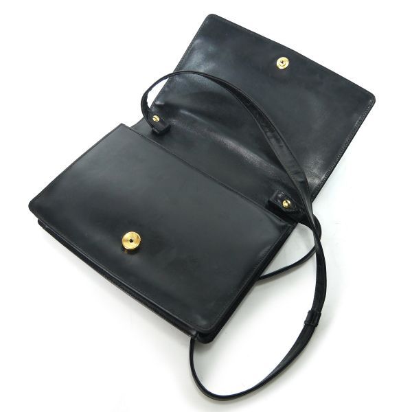 OLD Gucci GG金具スクエア2WAYショルダーバッグ(黒)レザー - Vintage