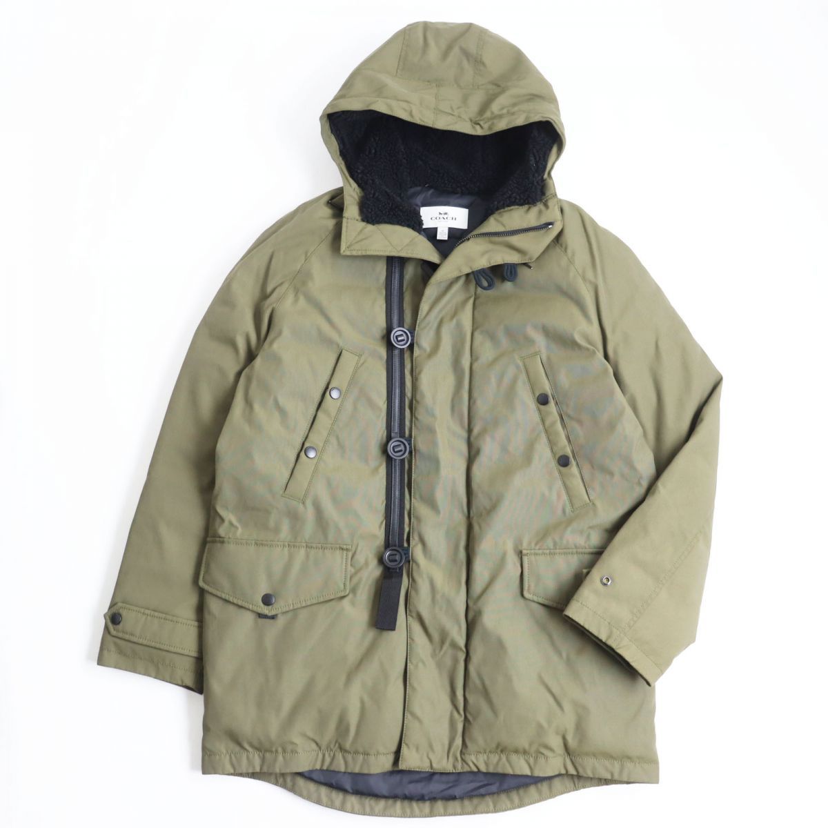 極美品○COACH コーチ F86513 Down Parka Hooded Jacket ボア/フード