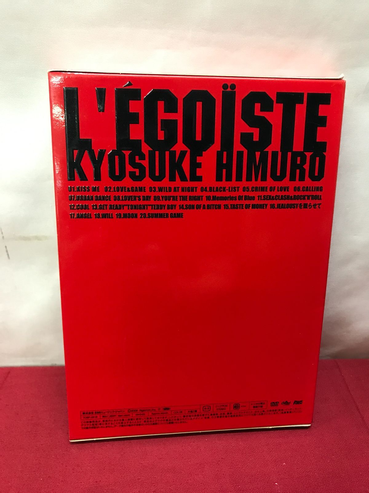未開封　氷室京介　L'EGOISTE DVD Amazon.co.jp: L'EGOISTE [DVD] : 氷室京介: DVD