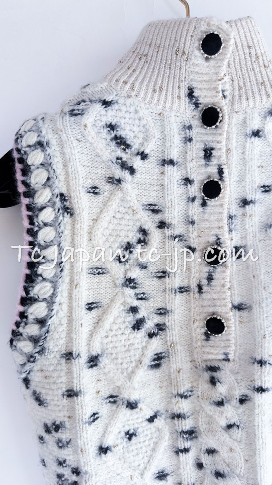 シャネル ベスト セーター CHANEL 21PF 2021 アイボリー