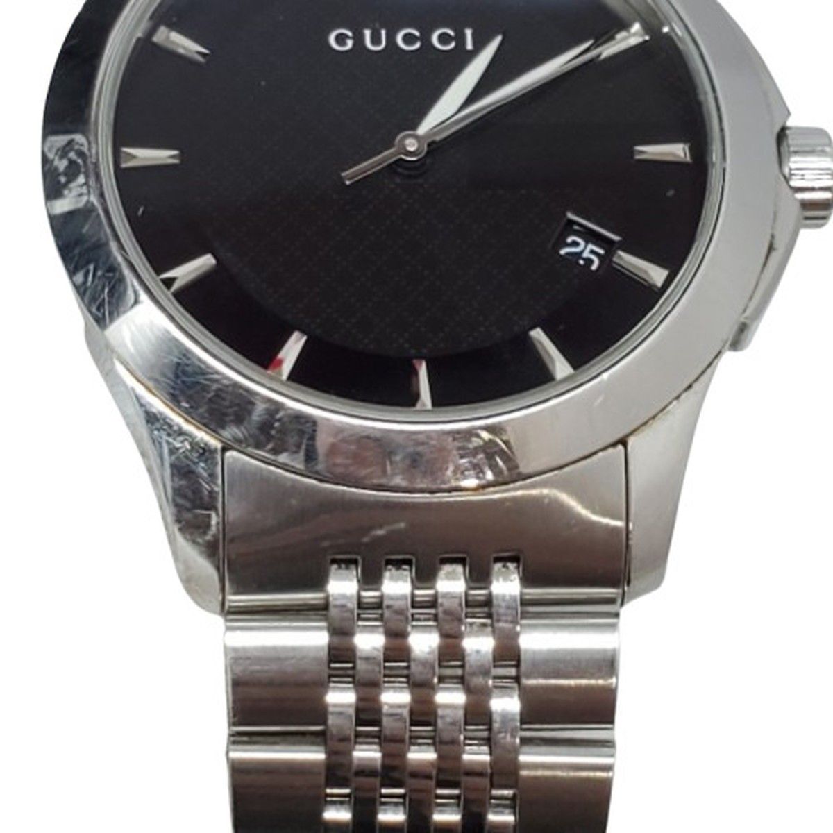 T*e様 GUCCI グッチ 126.4 タイムレス 腕時計 ブラック文字盤 不 GUCCI