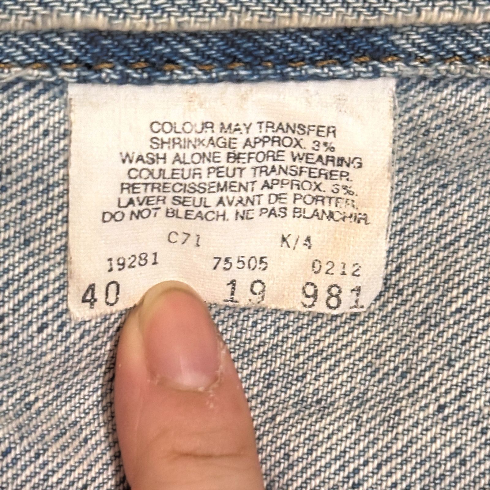 60sオレンジタブ サイズ40