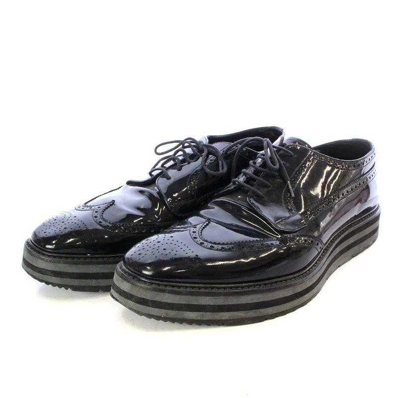 PRADA プラダ ウイングチップ レザーシューズ プラダ ウィングチップ