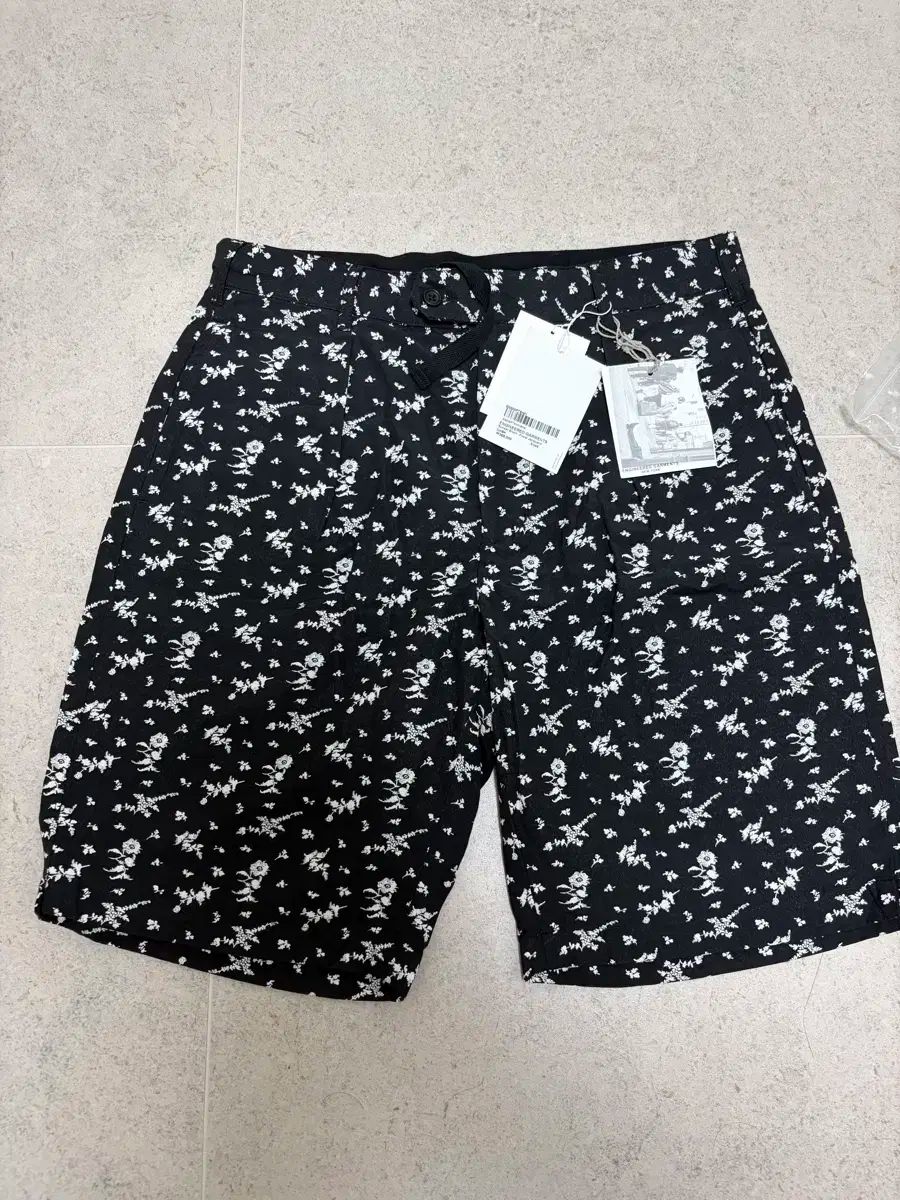 S エンジニアードガーメンツ サンセットショーツ フローラル ジャカード
