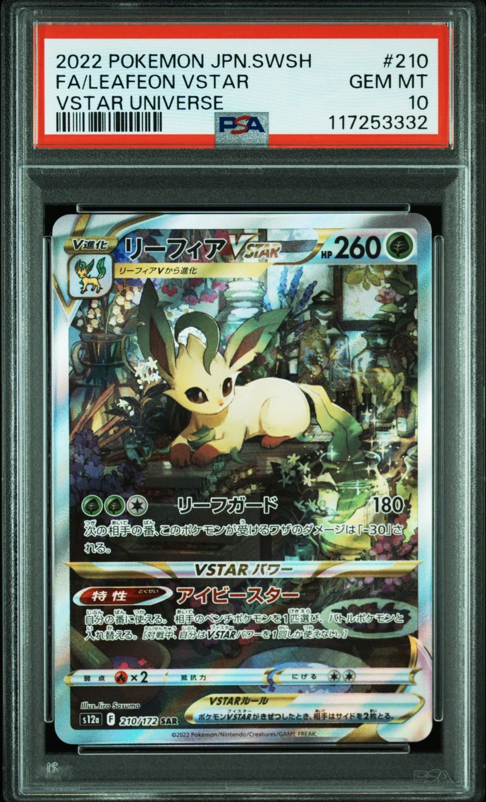 【PSA10】リーフィアVSTAR SAR(210/172) Vユニ s12a PSA10】リーフィアVSTAR(SAR){草}〈210/172〉[S12a] – 晴れる屋2