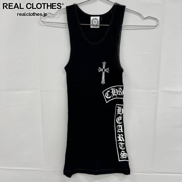 美品 Chrome Hearts クロムハーツ タンクトップ クロス ブラック CHROME HEARTS/クロムハーツ クロス サイド プリント タンク