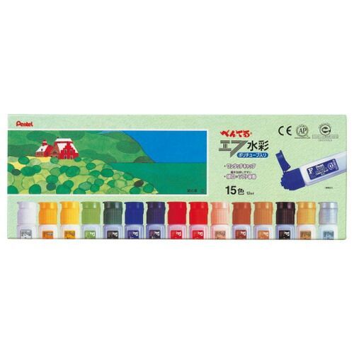 ぺんてる エフ水彩 WFC1-15 1セット