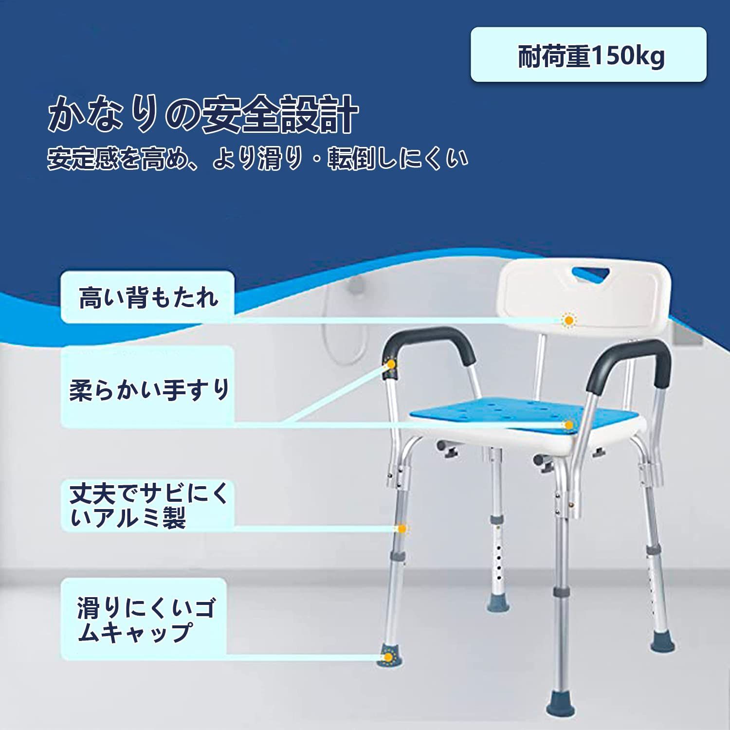 シャワークリップ と滑り止めマット付き
